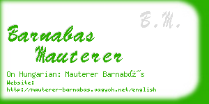 barnabas mauterer business card